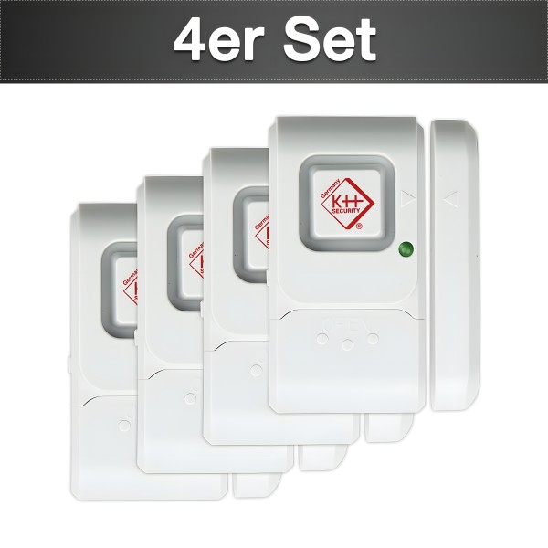4er Set Tür-/Fensteralarm "COMPACT" in weiß