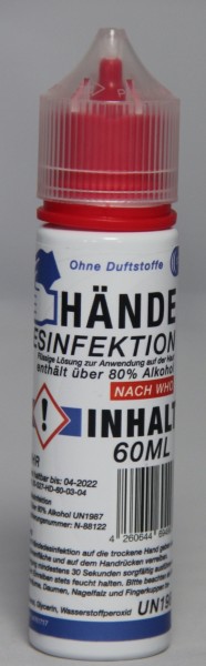 Hände-Desinfektion 60 ml mit Kindersicherung -Made in Germany