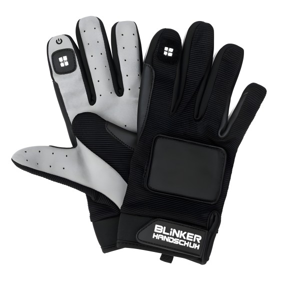 Blinkerhandschuh schwarz/grau XS