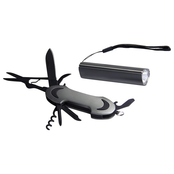 Taschenmesser "Premium" 7-teilig mit LED-Leuchte