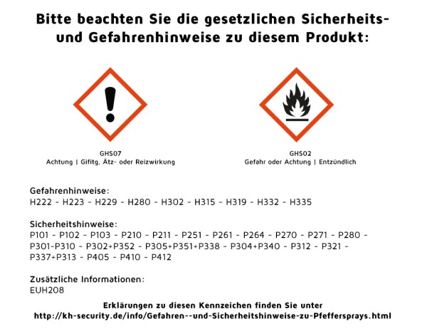 2er Set Pfefferspray (40 ml/Strahl) TW1000