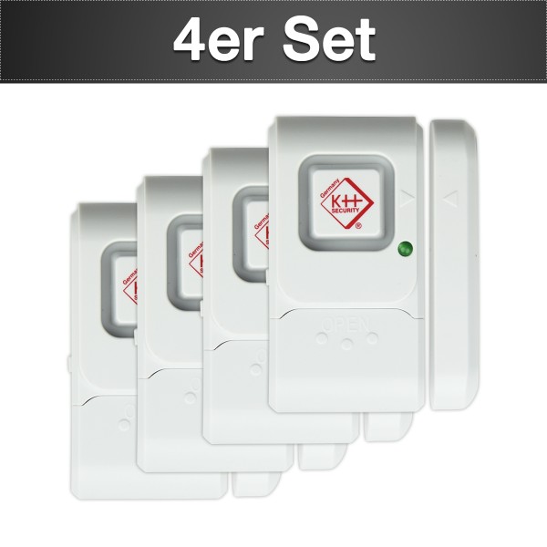 4er Set Tür-/Fensteralarm "COMPACT" in weiß