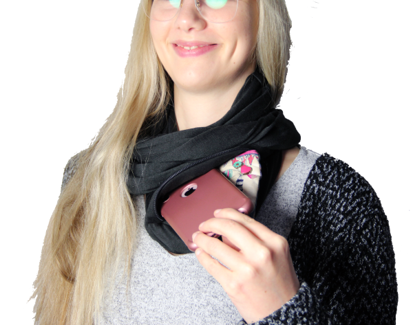 Loop- Schal mit sicherheitsfach / Hidden Safe