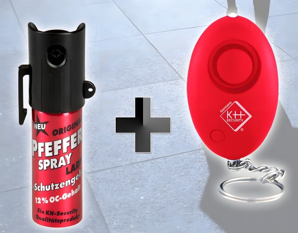 Schlüsselalarm Lady und Pfefferspray Schutzengel - ANGEBOT