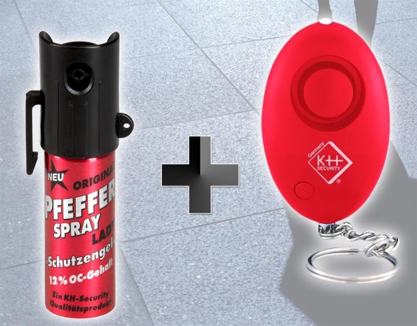 Schlüsselalarm Lady und Pfefferspray Schutzengel - ANGEBOT